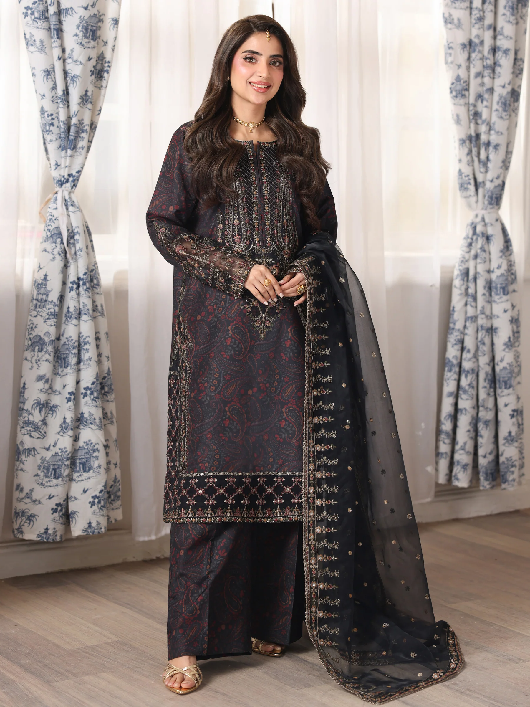 DLS-55 3PC STITCHED | UNSTITCHED - Image 4