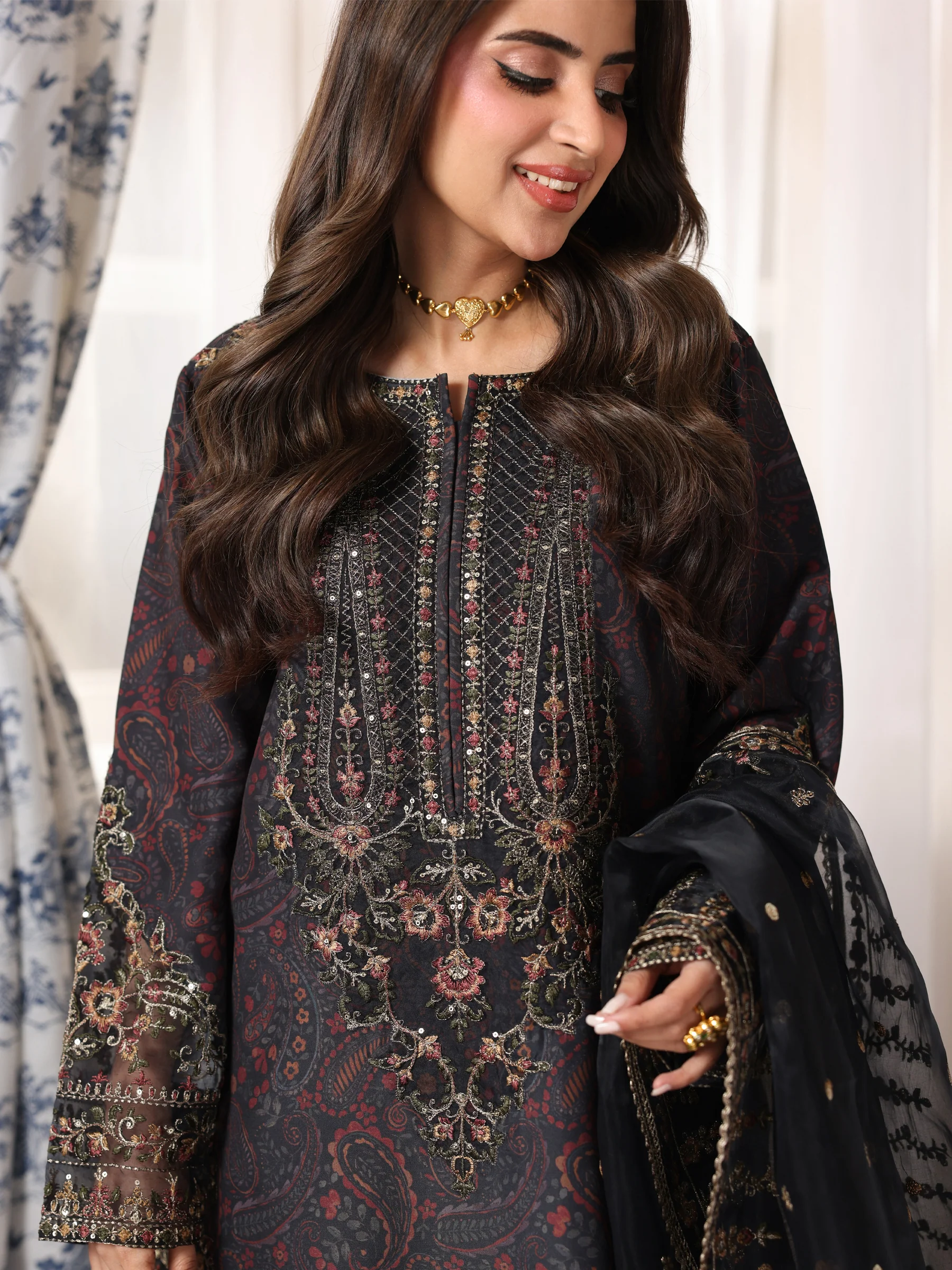 DLS-55 3PC STITCHED | UNSTITCHED - Image 5