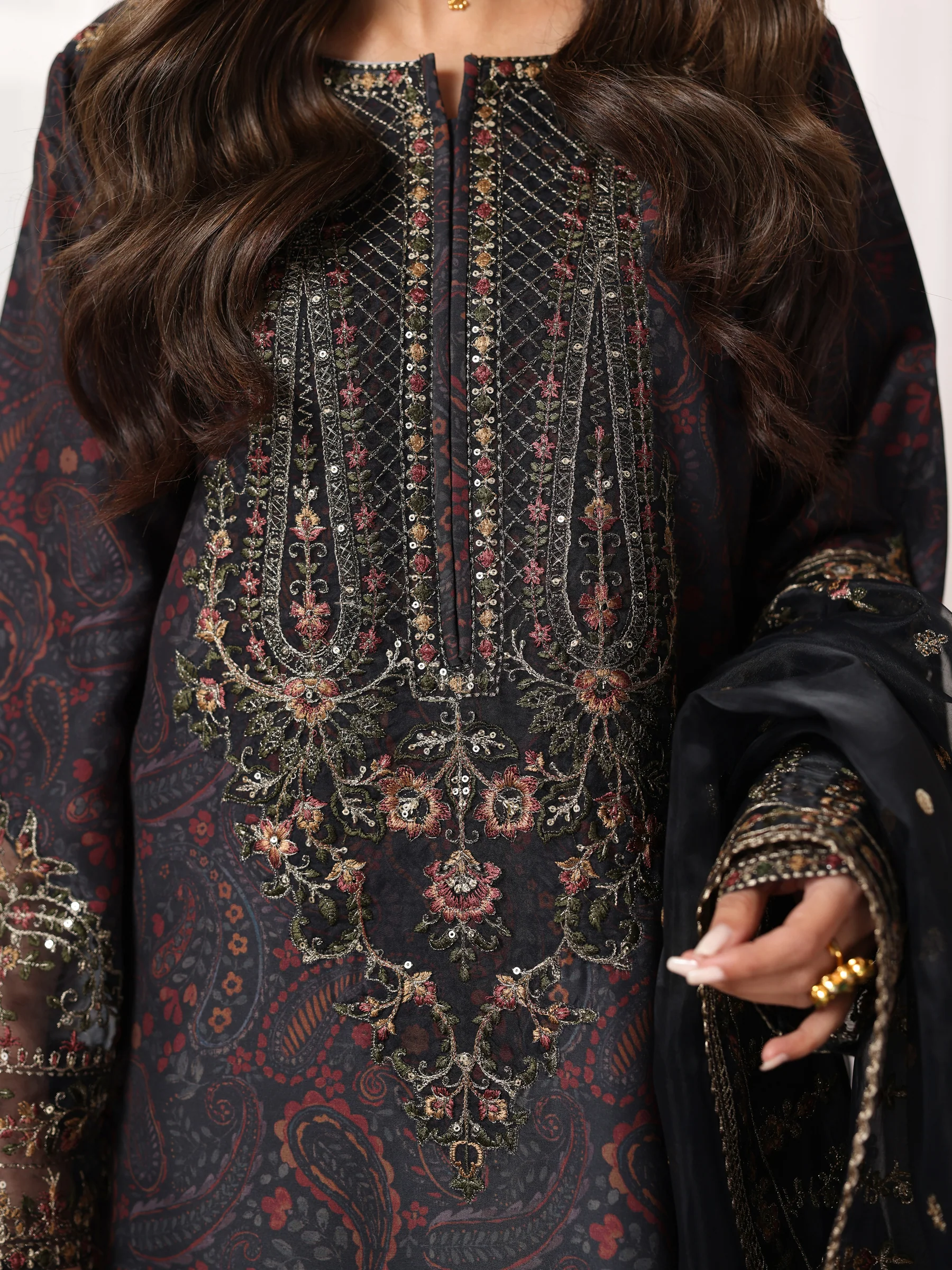DLS-55 3PC STITCHED | UNSTITCHED - Image 6