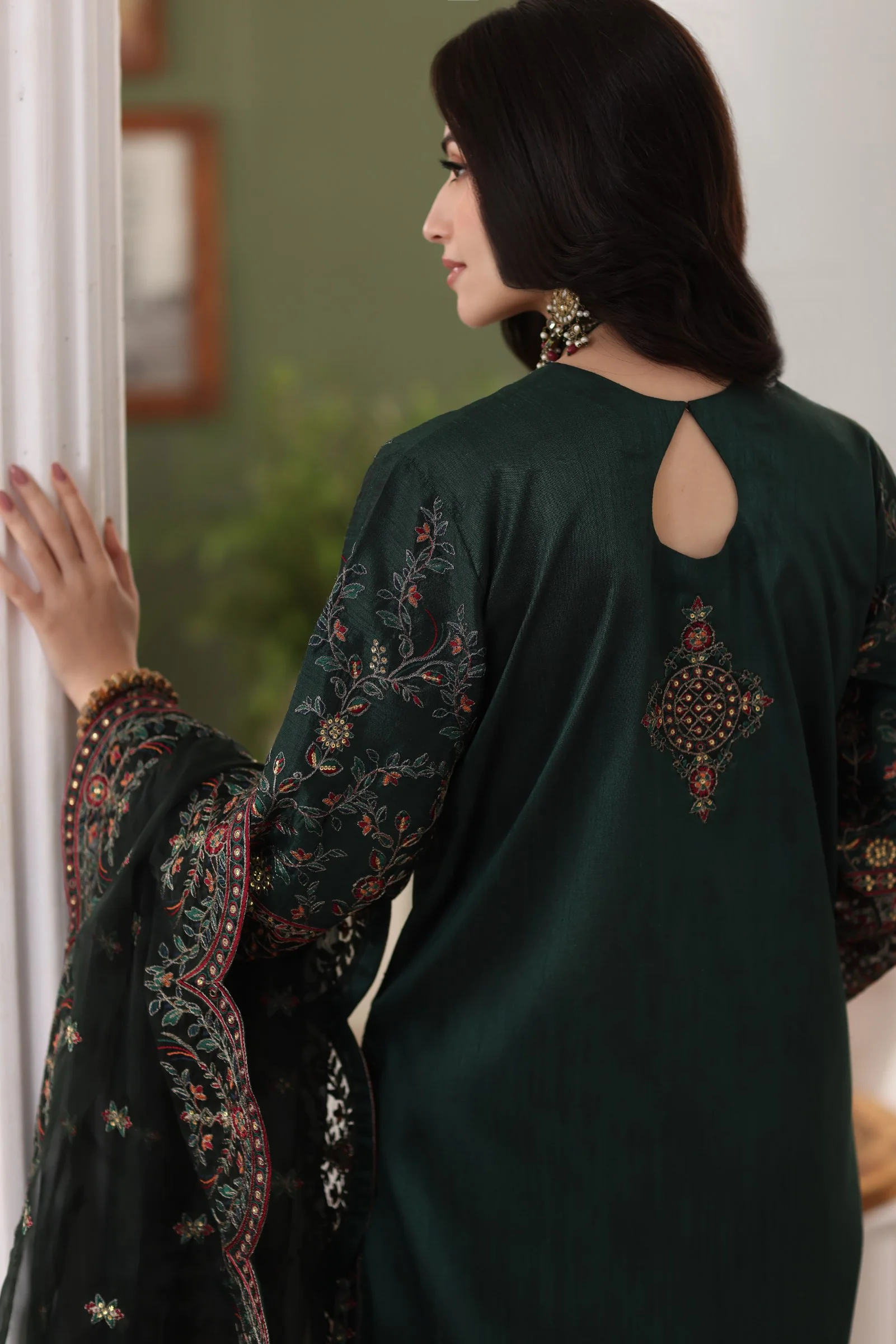 MGS-05 AMBER3Pcs Raw Silk STITCHED I UNSTITCHED - Image 5