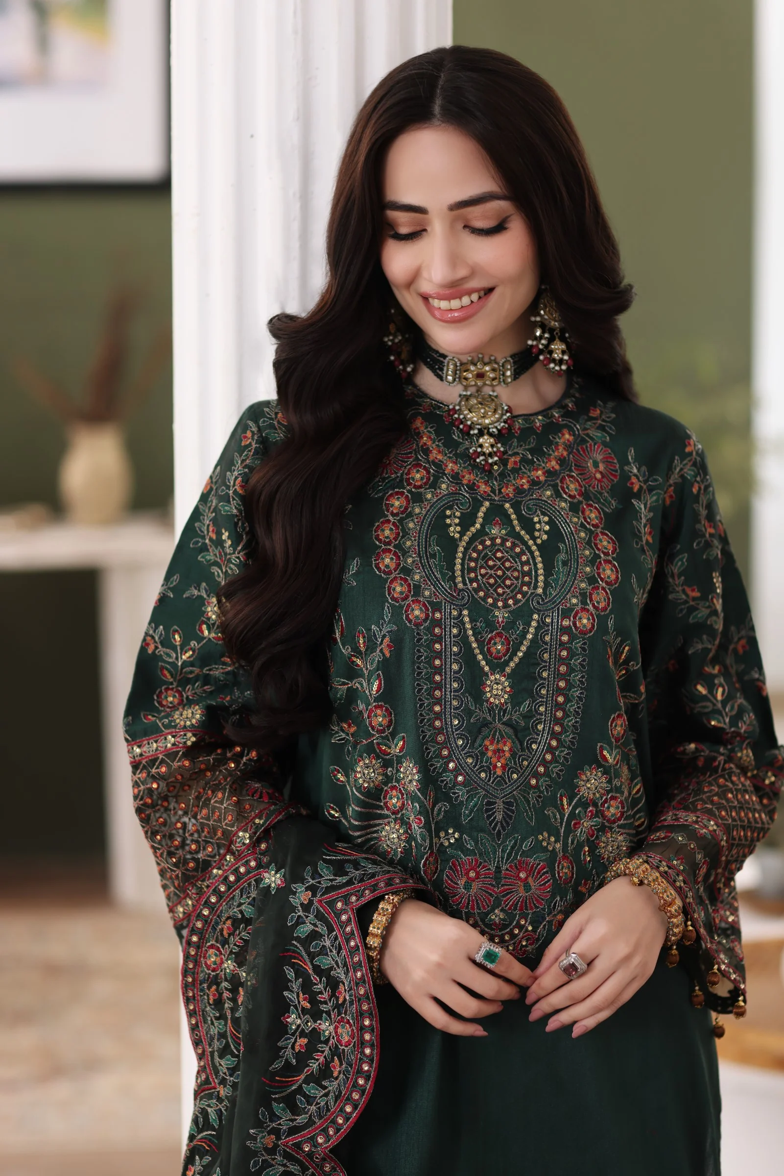 MGS-05 AMBER3Pcs Raw Silk STITCHED I UNSTITCHED - Image 6