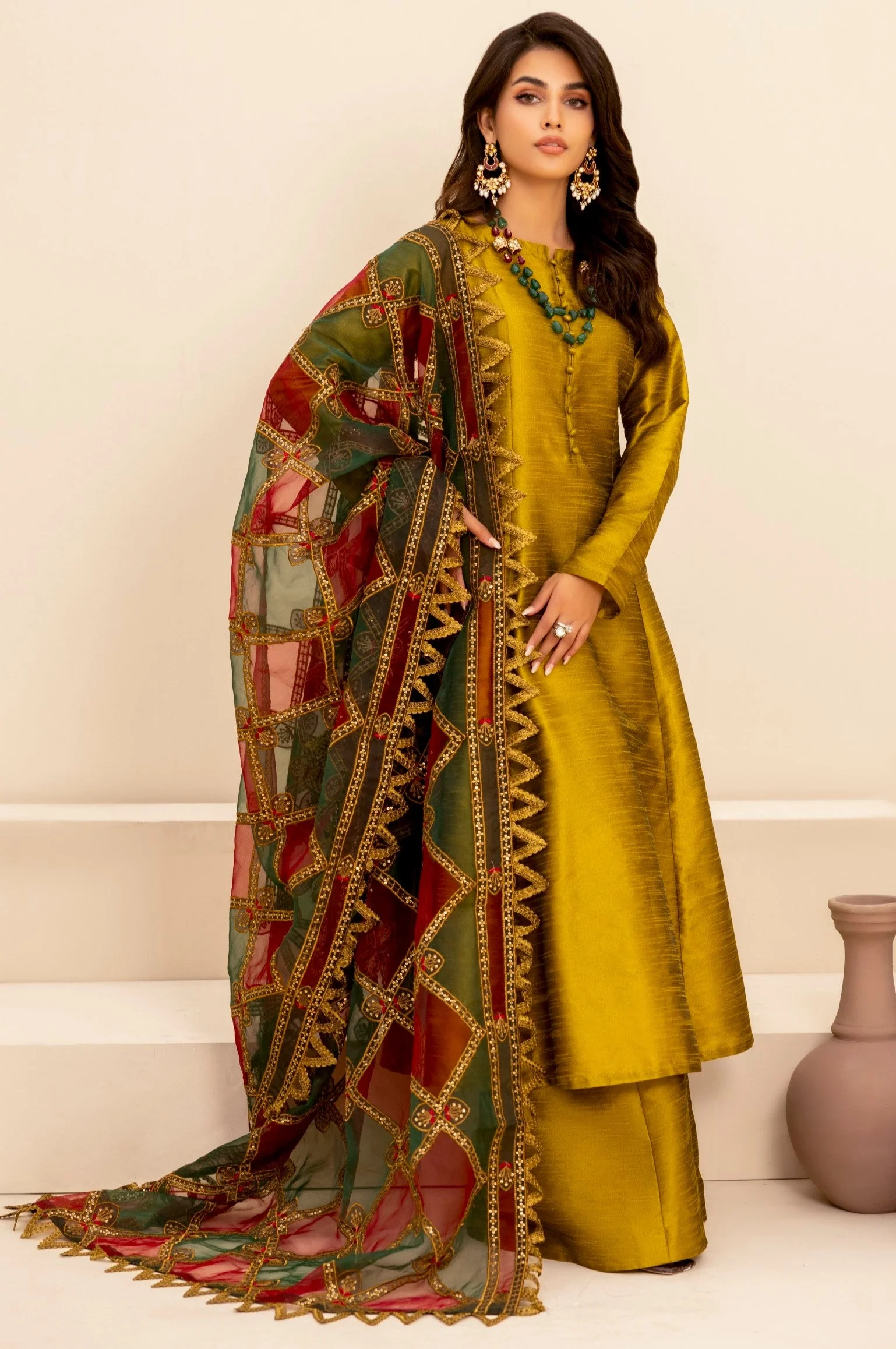 MGS-11 3Pcs Raw Silk STITCHED - Image 4